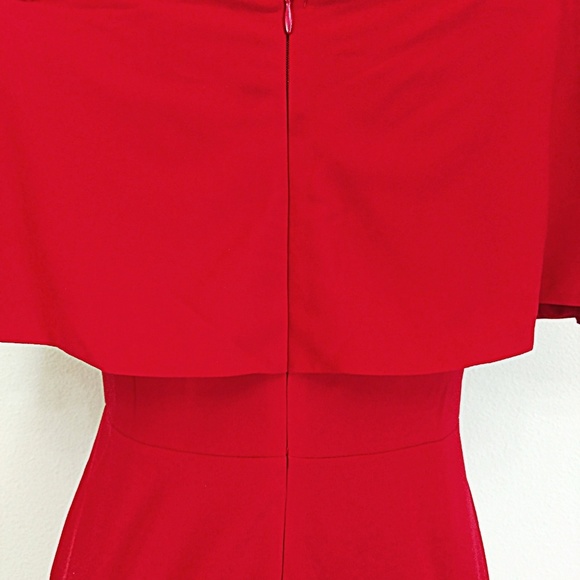 🆕Cherry Red Flounce/Off Shoulder Gown - Picture 5 of 7